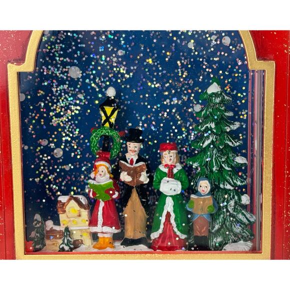 Christmas Snow Globe Red Book Glittering Lantern Swirling Christmas Decor 269.99 - Picture 12 of 15